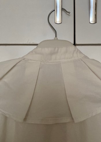 Düğmeli Uzun Kollu Keten Beyaz Gömlek - Görsel 8