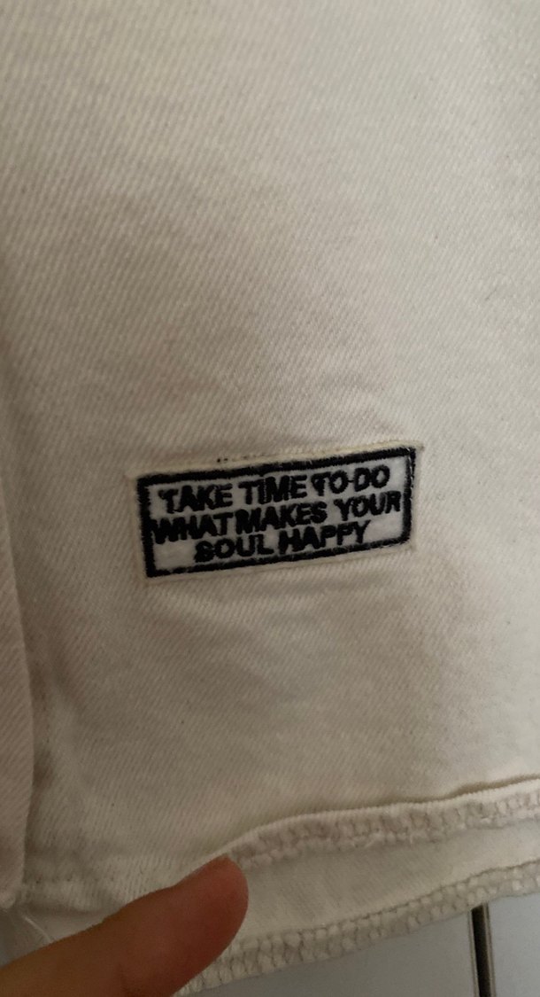 Bej Düğmeli Uzun Kollu Keten Gömlek - Görsel 5