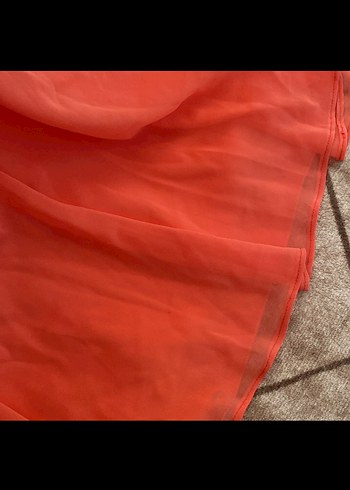 Pudra Pembe Drapeli Uzun Abiye Elbise - Görsel 8