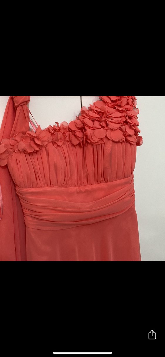 Pudra Pembe Drapeli Uzun Abiye Elbise - Görsel 3