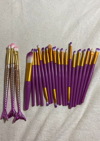 Mor Renkli Makyaj Fırçaları Seti - Görsel 2