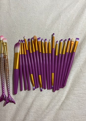 Mor Renkli Makyaj Fırçaları Seti - Görsel 3