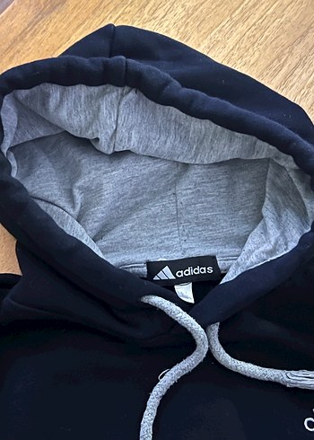 Adidas Kapüşonlu Erkek Sweatshirt Gri - Görsel 4