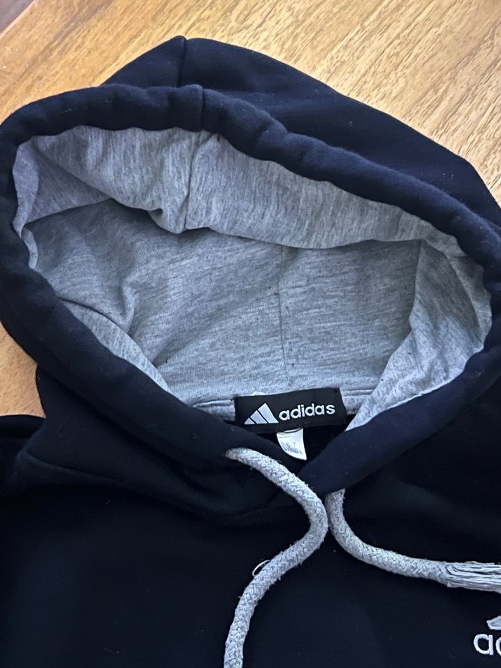 Adidas Kapüşonlu Erkek Sweatshirt Gri - Görsel 4