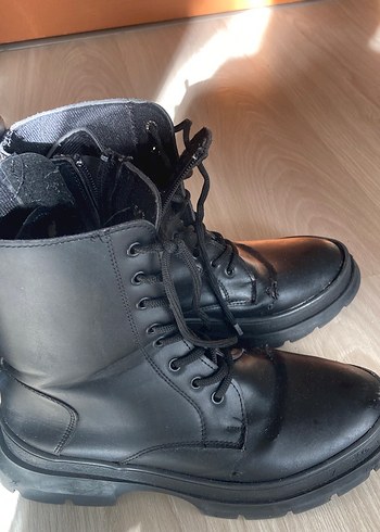 Siyah Deri Gotik Stiletto Topuklu Kadın Bot - Görsel 3