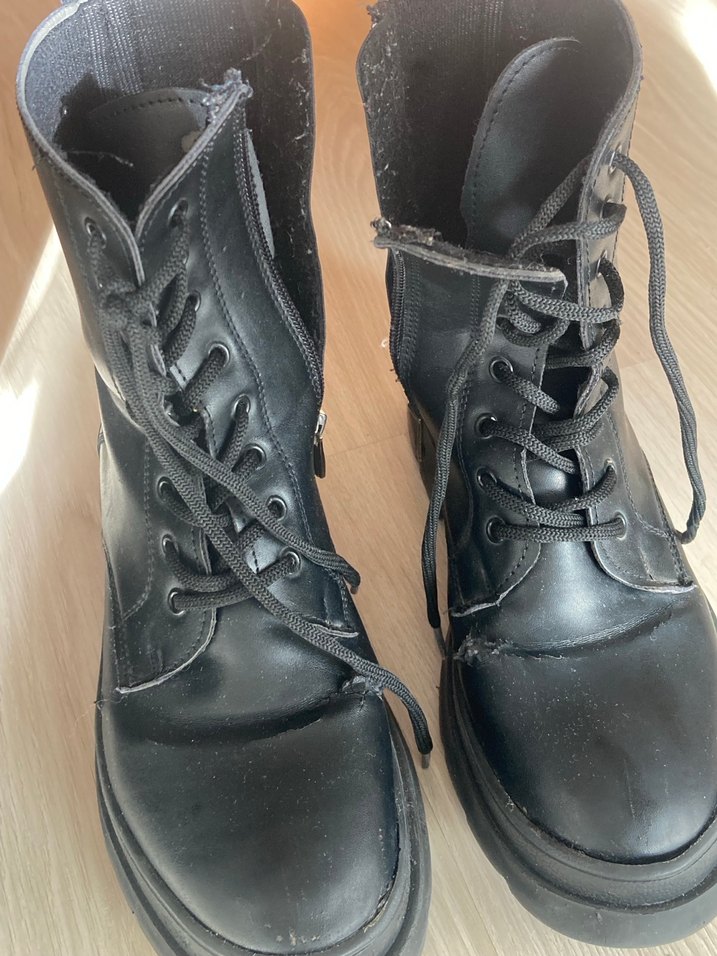 Siyah Deri Gotik Stiletto Topuklu Kadın Bot - Görsel 2