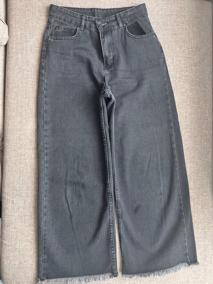 Gri Midi Boyfriend Kot Pantolon - Görsel 4