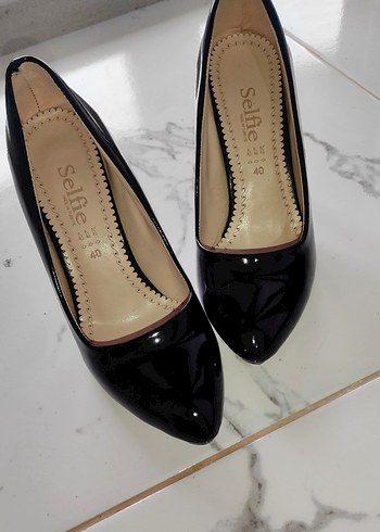 Siyah  Kadın Stiletto Topuklu Ayakkabı - Görsel 3