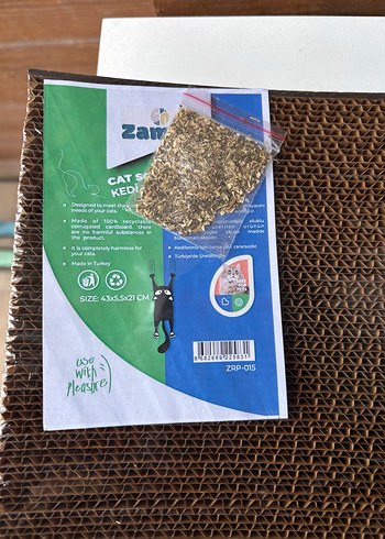 Kedi Tırmalama Kartonu | Kedi Nanesi Hediyeli - Görsel 4