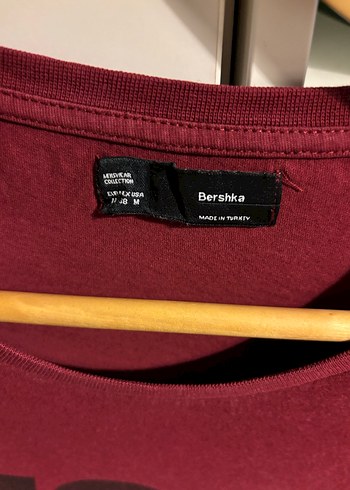 Bordo Baskılı Loose Fit Spor Tişört - Görsel 3