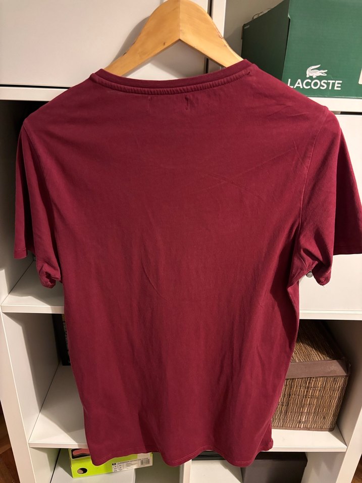 Bordo Baskılı Loose Fit Spor Tişört - Görsel 2