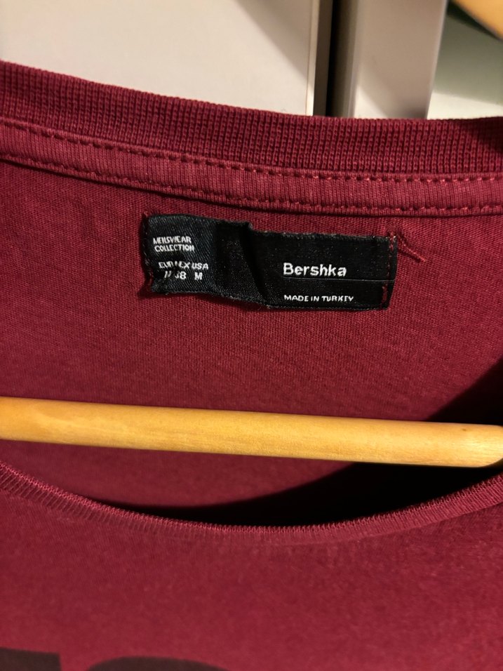 Bordo Baskılı Loose Fit Spor Tişört - Görsel 3