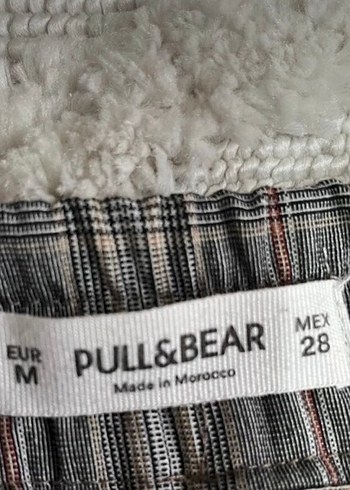 Pull&Bear Gri Ekose Desenli Vintage Pantolon - Görsel 2