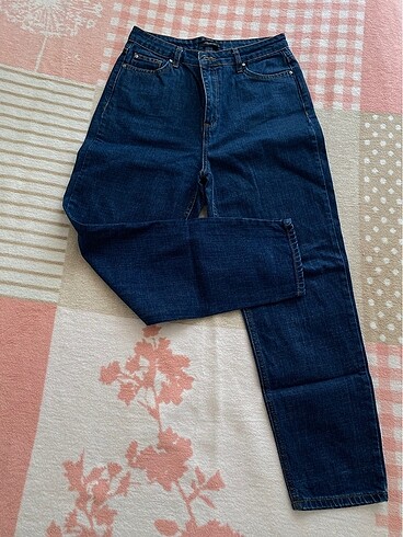 Lacivert mom jean