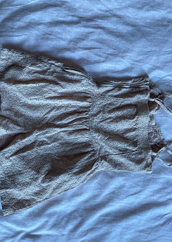 Düğmeli V Yakalı Keten Mini Tulum - Görsel 4