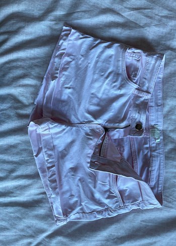 Toz pembe  Mini Kadın Şort - Görsel 3