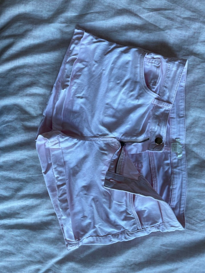 Toz pembe  Mini Kadın Şort - Görsel 3