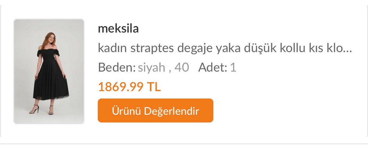 Siyah Midi Straplez Elbise - Görsel 3