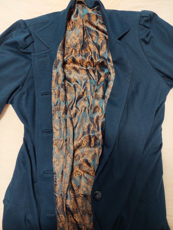 Düğmeli Lacivert pardesü - Görsel 2