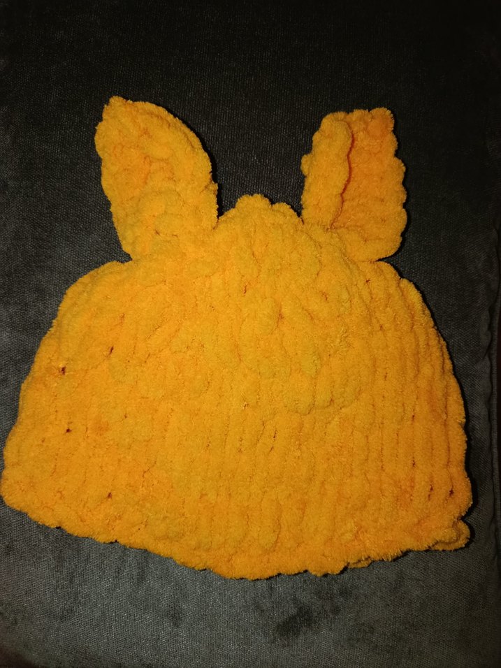 Sarı Örgü Çocuk Bere Kulaklı yumuşakk çok rahat sıcak tutar - Görsel 3