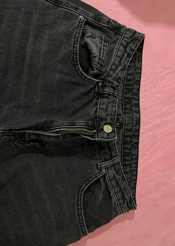 Siyah düşük bel loose baggy jeans - Görsel 7