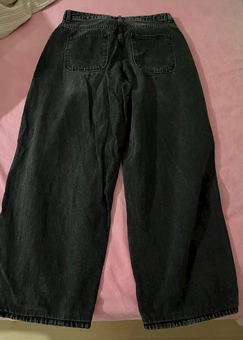 Siyah düşük bel loose baggy jeans - Görsel 6