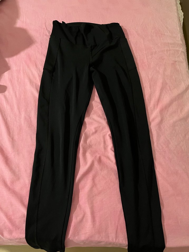 Siyah cep detaylı Kadın Tayt - Görsel 3