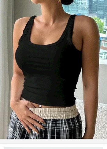 Siyah Kadın Basic Atlet - Görsel 3