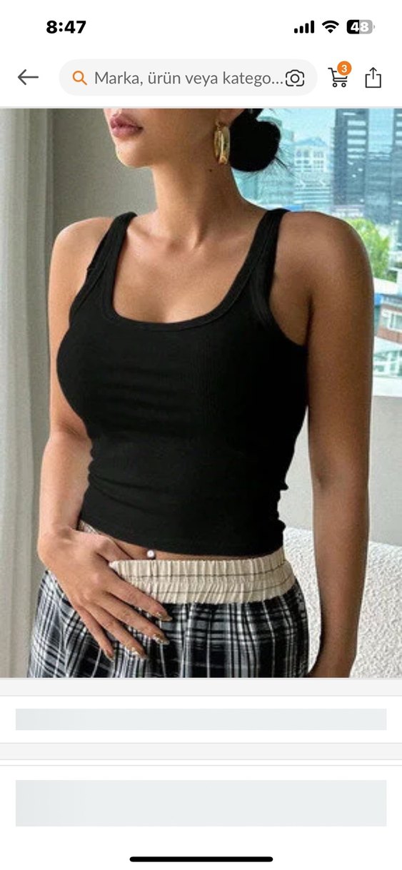 Siyah Kadın Basic Atlet - Görsel 3