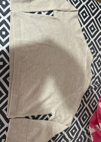 Kadın bej renkli Örgü Yüksek Yaka Kazak - Görsel 4