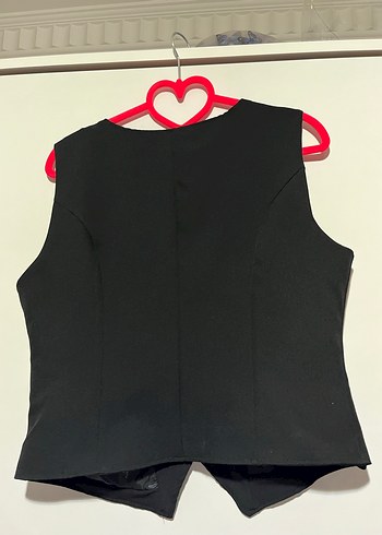 Siyah Düğmeli Kadın Yelek - Görsel 4