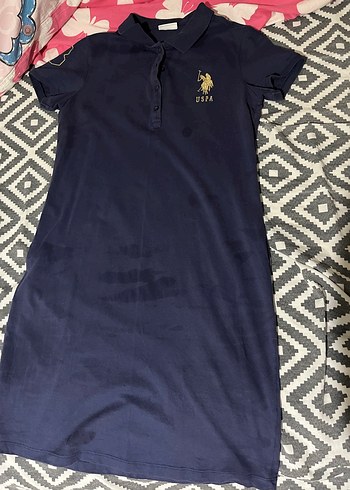 Lacivert Kadın Polo Yaka Günlük Elbise - Görsel 4