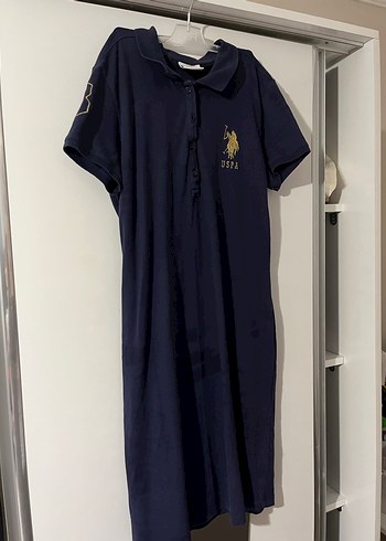 Lacivert Kadın Polo Yaka Günlük Elbise - Görsel 2