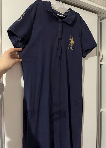 Lacivert Kadın Polo Yaka Günlük Elbise - Görsel 3