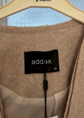 Bej Kemerli Midi Kadın Yün Palto - Görsel 3