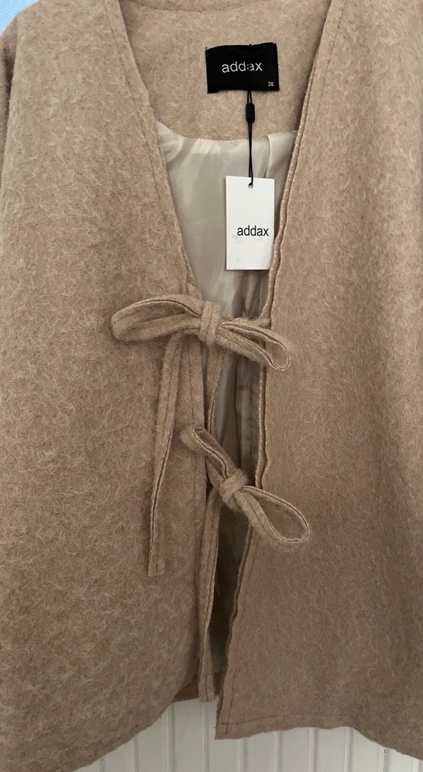 Bej Kemerli Midi Kadın Yün Palto - Görsel 2