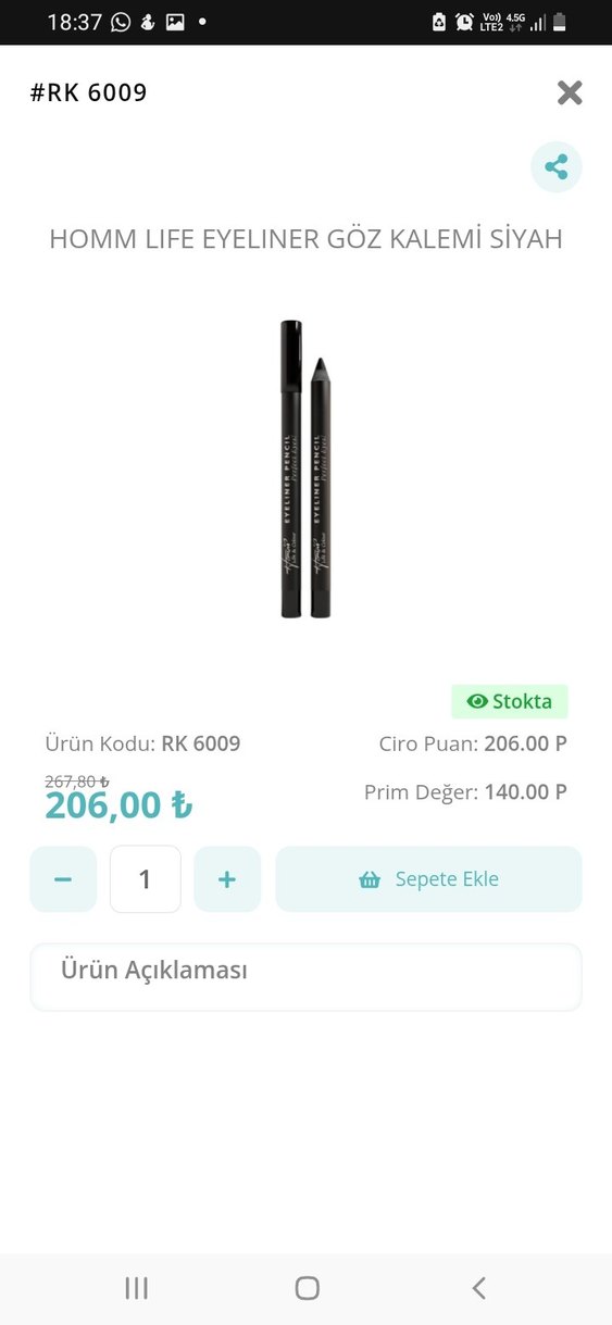 Yoğun Siyah Akmayan Ahşap Göz Kalemi - Görsel 2