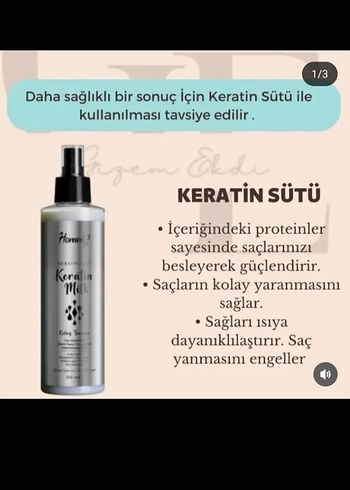 Homm Life Keratin Sütü Sprey 200 ml - Görsel 2