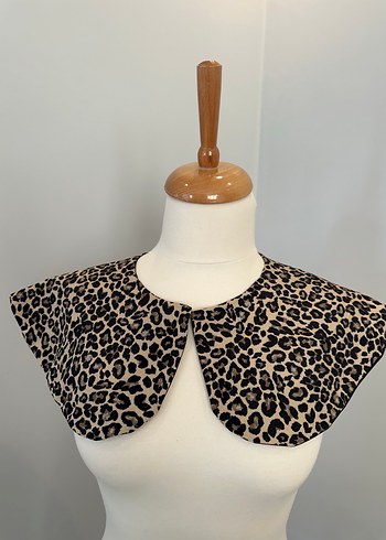 Düğmeli Leopar Desenli Bohem Yaka - Görsel 6