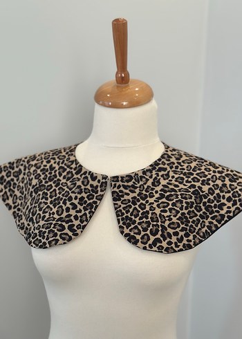 Düğmeli Leopar Desenli Bohem Yaka - Görsel 2