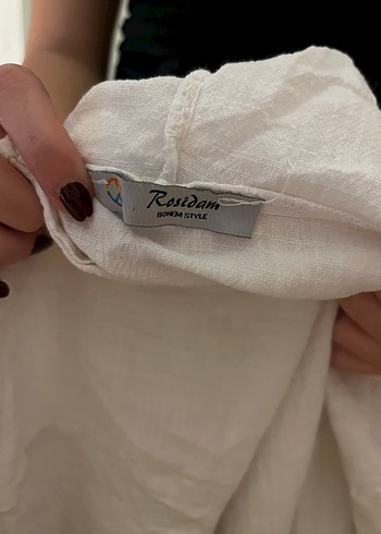 Bohem Tarzı Beyaz Kadın Uzun Robe - Görsel 3