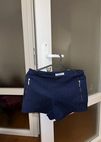 Kadın Lacivert Mini Denim Şort - Görsel 4