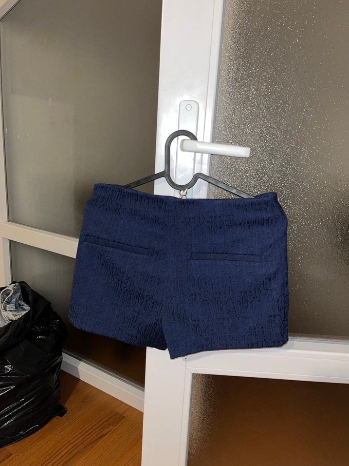 Kadın Lacivert Mini Denim Şort - Görsel 3