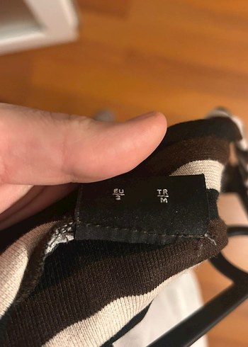 Tokalı Çizgili Midi Kadın Elbise - Görsel 3