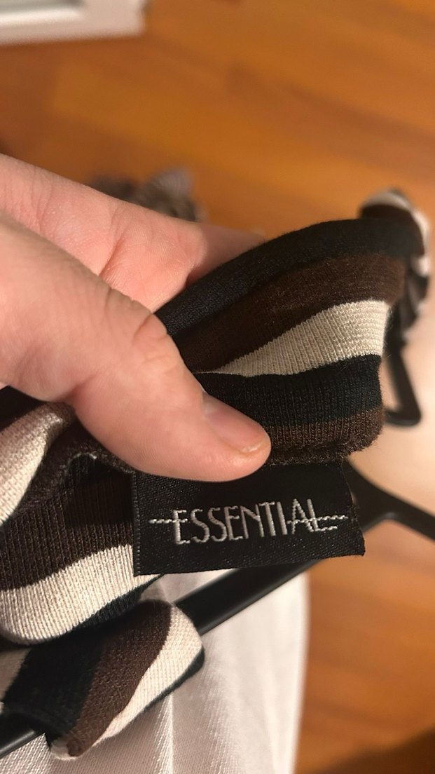 Tokalı Çizgili Midi Kadın Elbise - Görsel 4