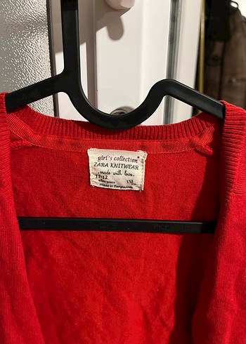 Kırmızı çocuk hırka - Görsel 2