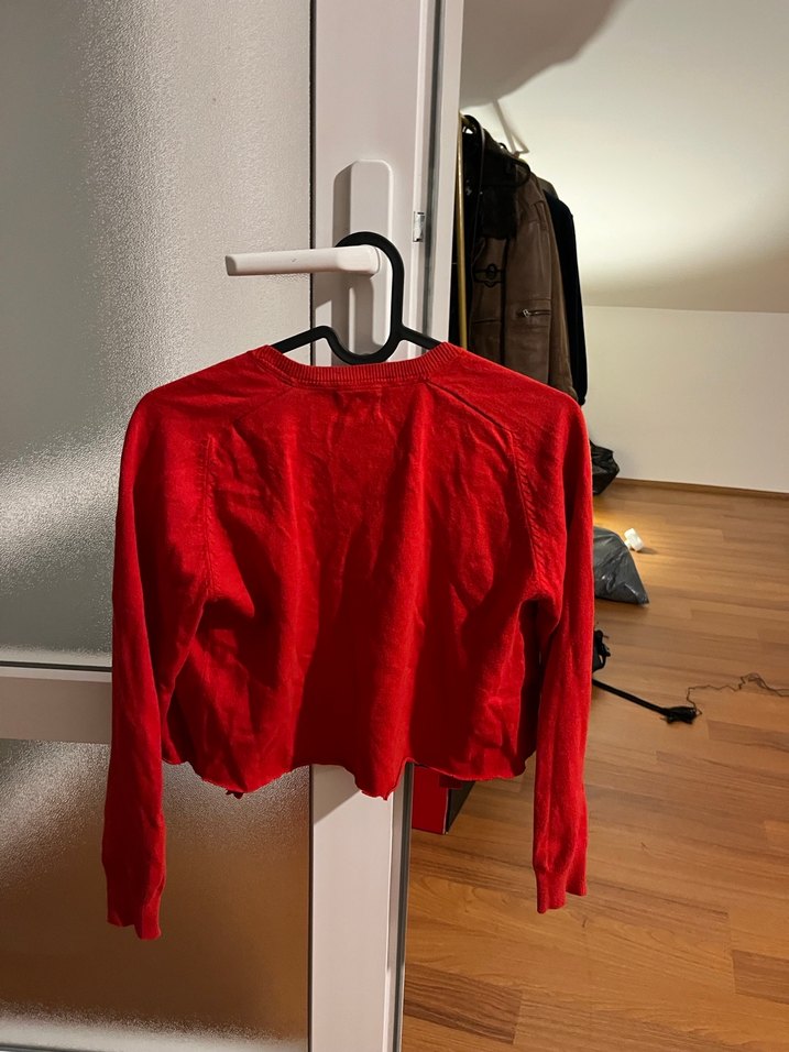 Kırmızı çocuk hırka - Görsel 4