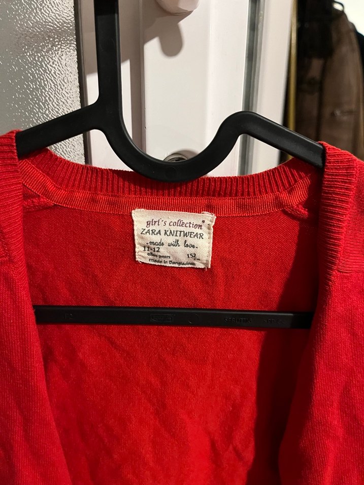 Kırmızı çocuk hırka - Görsel 2