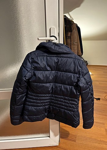 Düğmeli Lacivert Kadın Günlük Mont - Görsel 2