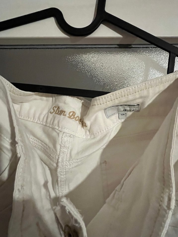 Beyaz Keten Kadın Kumaş Pantolon - Görsel 5